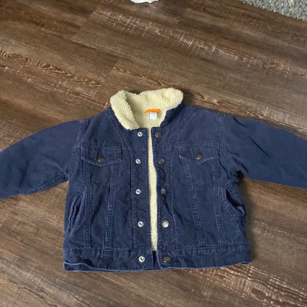Kids Gap twill jacket with fur lining